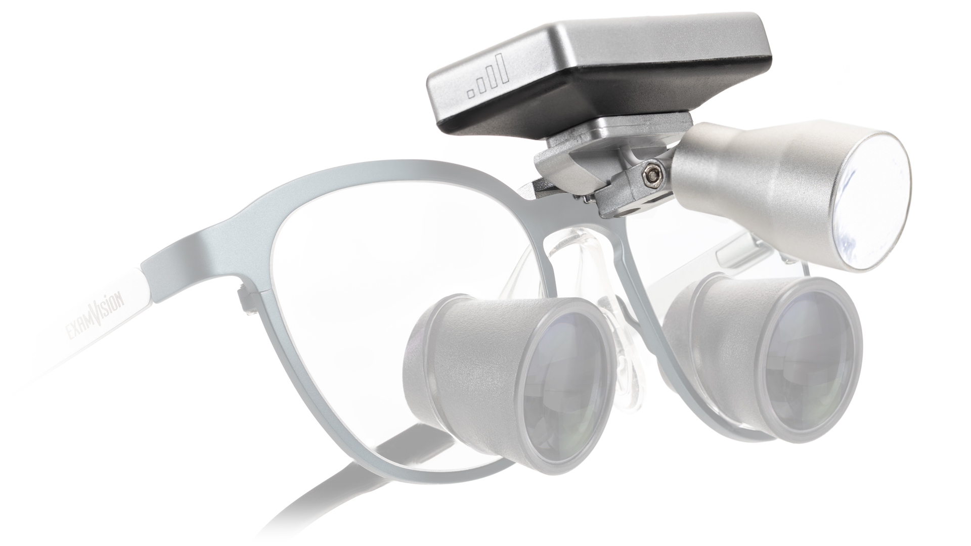 wireless LED light Essential One attached to loupes